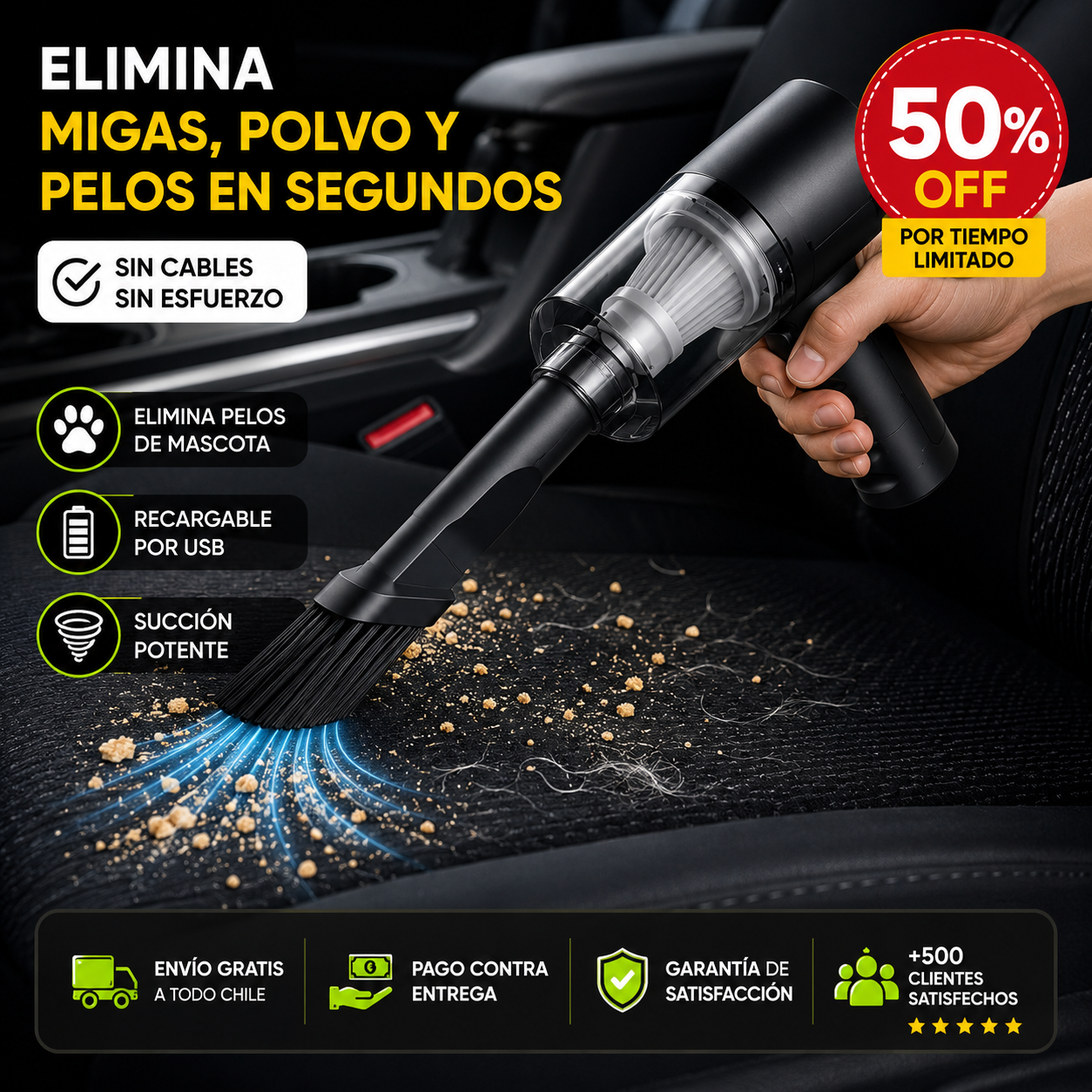 🚗 TU AUTO PUEDE QUEDAR LIMPIO EN MENOS DE 60 SEGUNDOS